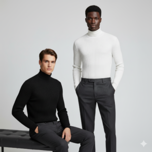 CAMISA CANELADA MANGA LONGA/GOLA